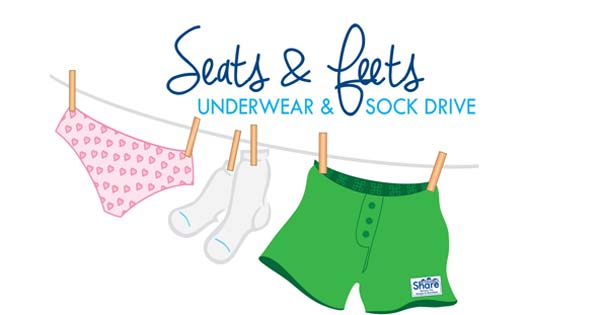 Donate socks and undies for folks in need